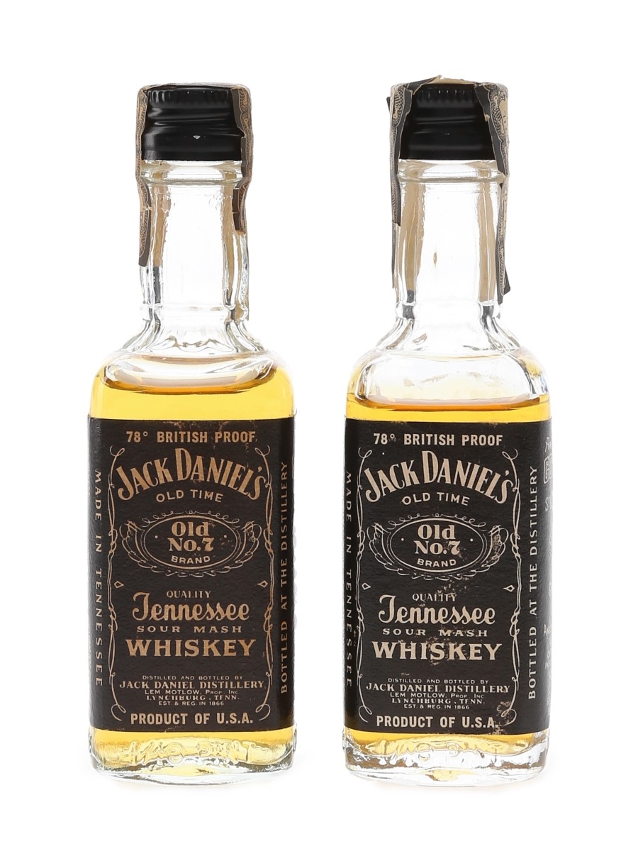 Jack Daniel's Old No.7 Bottled 1970s 2 x 4.7cl / 44.5%