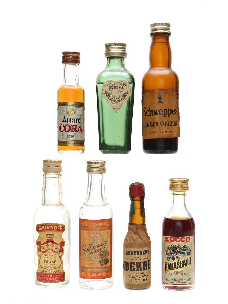 Assorted Spirits & Liqueurs Incl. Smirnoff and Stolichnaya 4 x 5cl, 2 x 3cl & 1 x 2cl