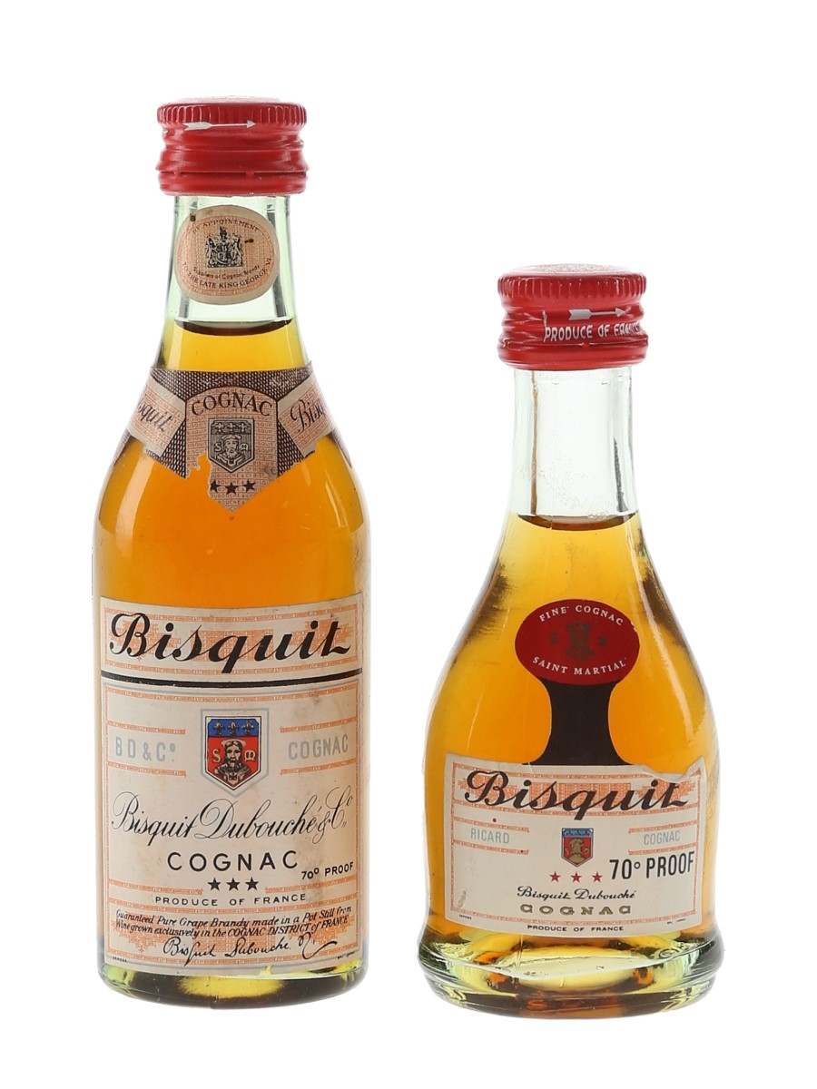 Bisquit 3 Star Cognac Bottled 1970s 3cl & 5cl / 40%