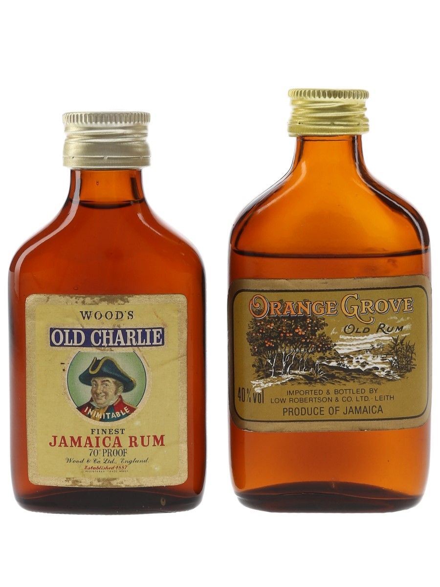 Orange Grove & Wood's Old Charlie Bottled 1960s & 1980s 2 x 5cl / 40%