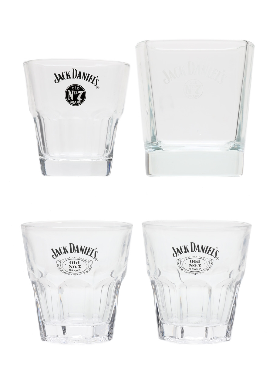 Jack Daniel's Old No.7 Brand Whiskey Tumblers  7.5cm & 9cm Tall