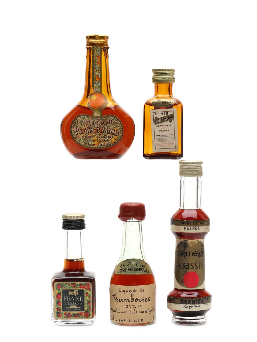 Assorted French Liqueurs Bottled 1960s-1980s 5 x 5cl