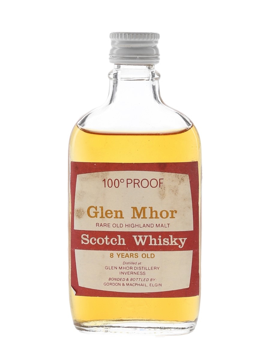Glen Mhor 8 Year Old 100 Proof Bottled 1970s - Gordon & MacPhail 5cl / 57%