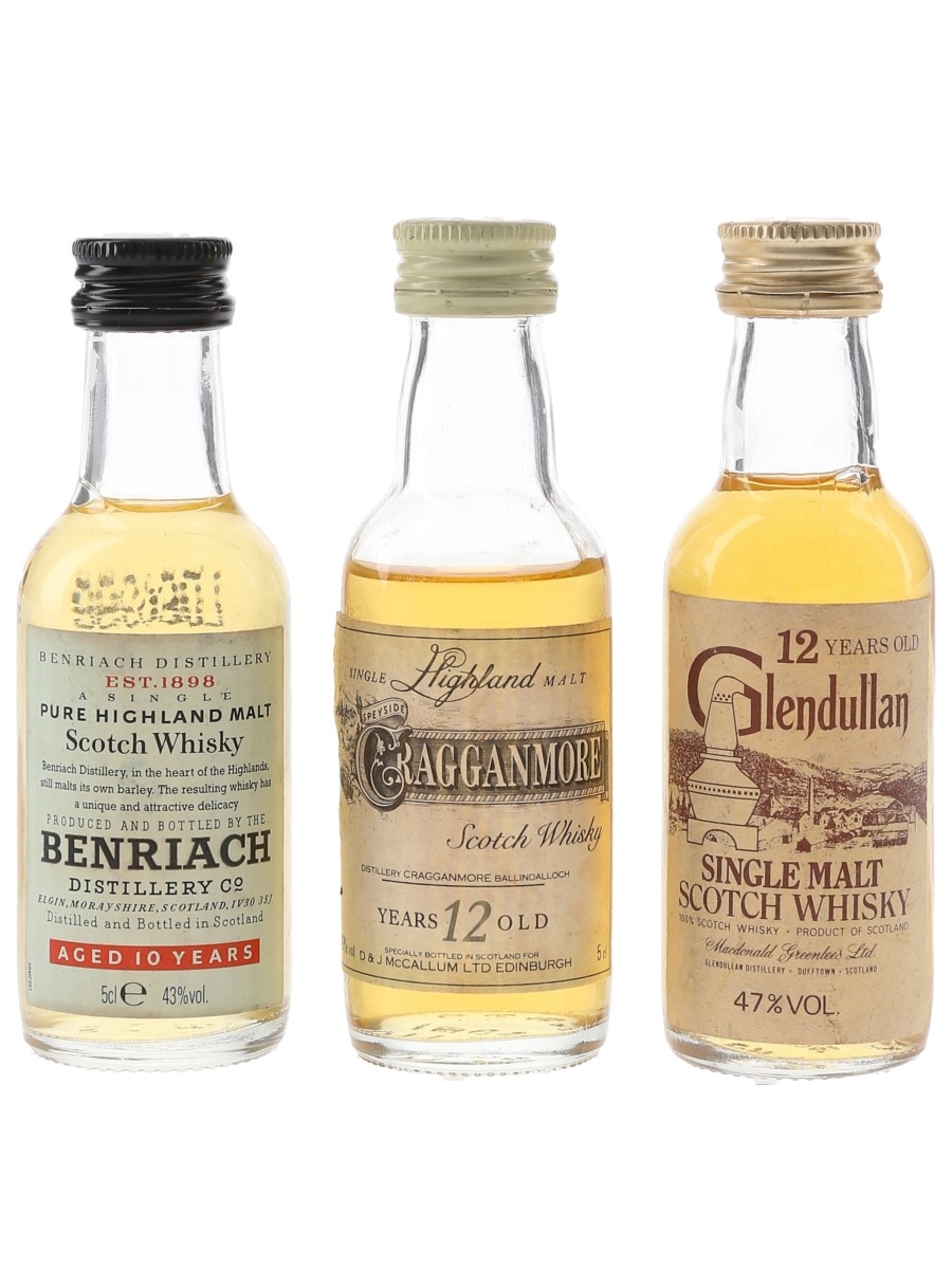 Benriach, Cragganmore & Glendullan Bottled 1990s 3 x 5cl