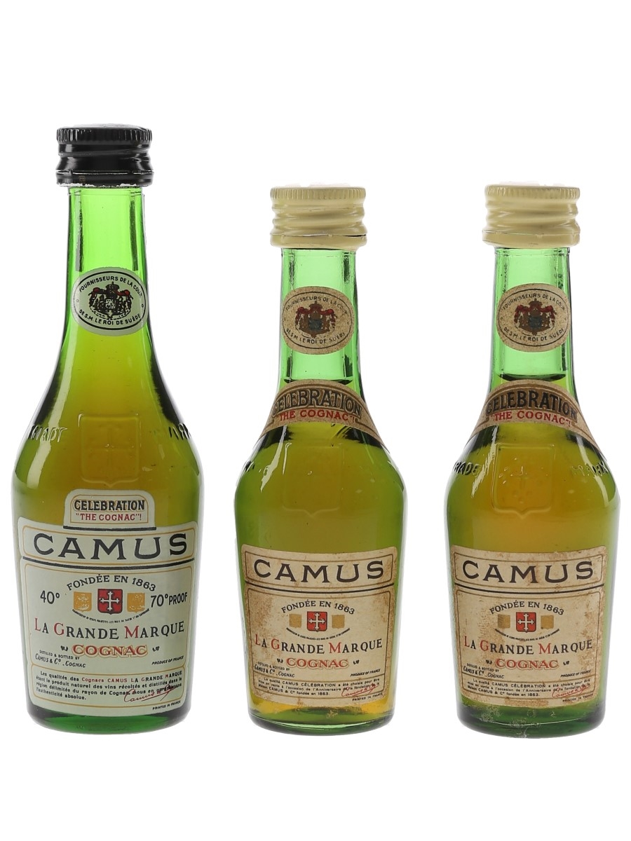 Camus Celebration La Grande Marque Bottled 1960s-1970s 3 x 3cl-5cl / 40%
