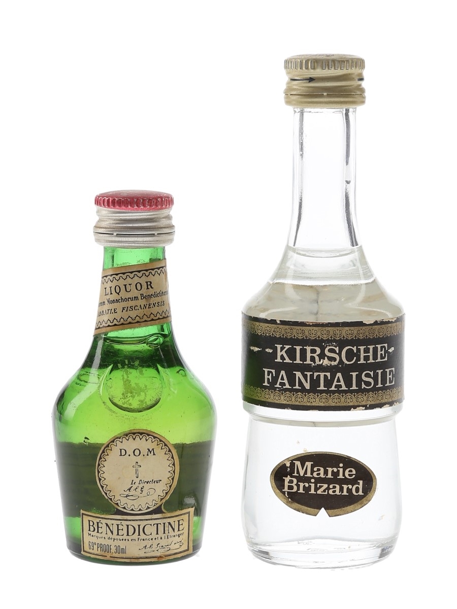 Benedictine DOM & Kirsche Fantaisie Bottled 1970s 3cl & 5cl