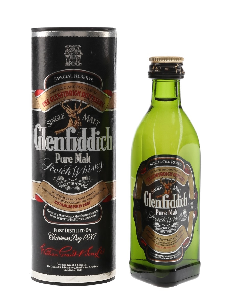 Glenfiddich Special Old Reserve Pure Malt Bottled 1980s-1990s 5cl / 40%