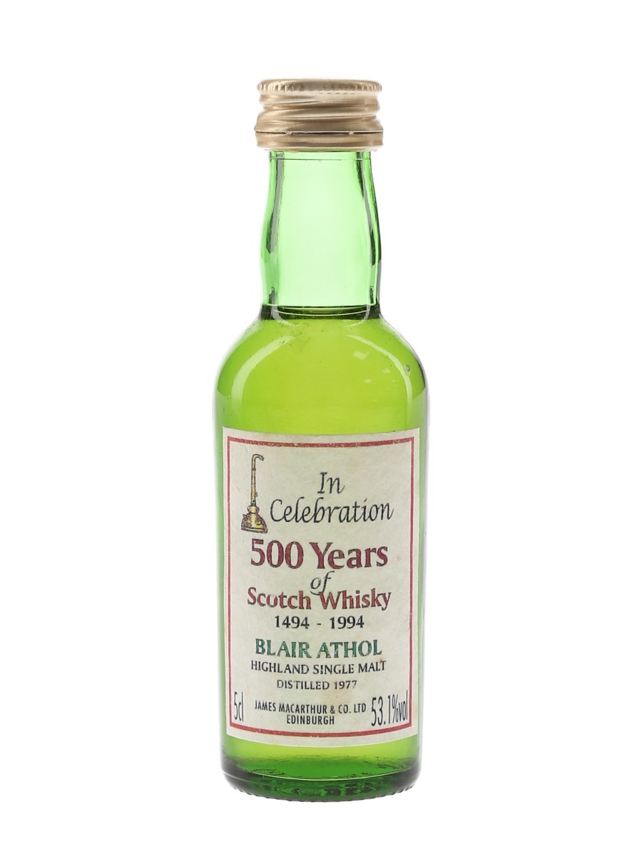 Blair Athol 1977 James MacArthur's - 500 Years Of Scotch Whisky 5cl / 53.1%