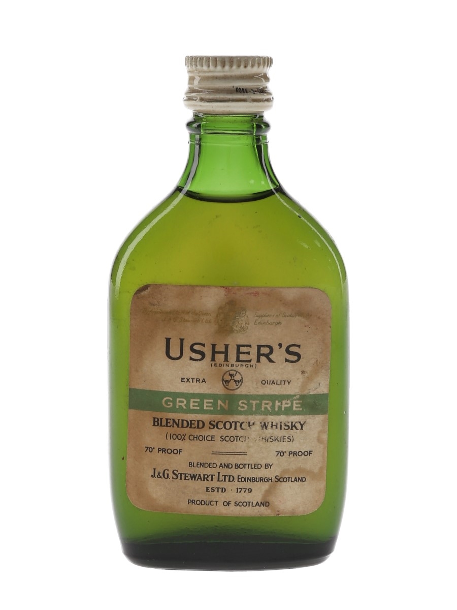 Usher's Green Stripe Bottled 1960s 5cl / 40%