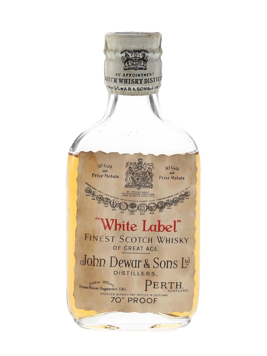 Dewar's White Label Spring Cap Bottled 1940s-1950s 5cl / 40%