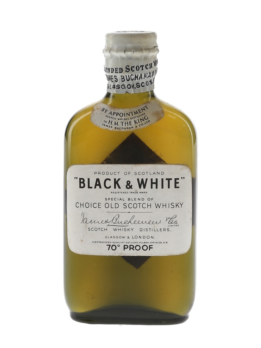 Buchanan's Black & White Spring Cap Bottled 1940s-1950s 5cl / 40%