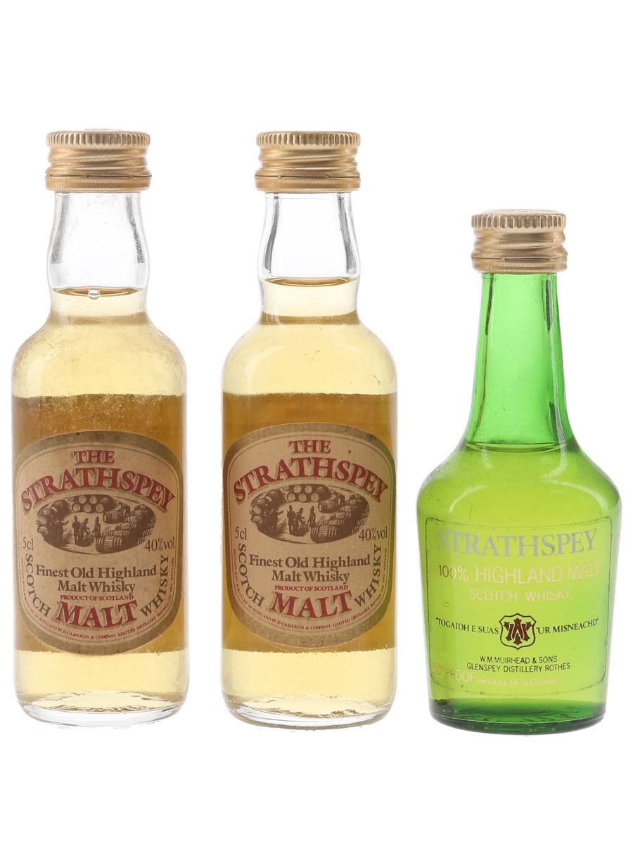 Strathspey Bottled 1970s & 1980s 3 x 5cl / 40%