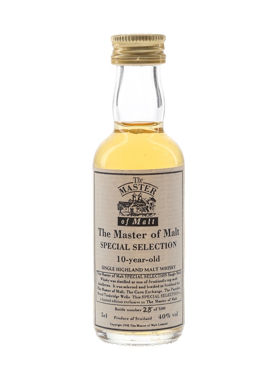 Master Of Malt 10 Year Old Special Selection Single Highland Malt Whisky 5cl / 40%
