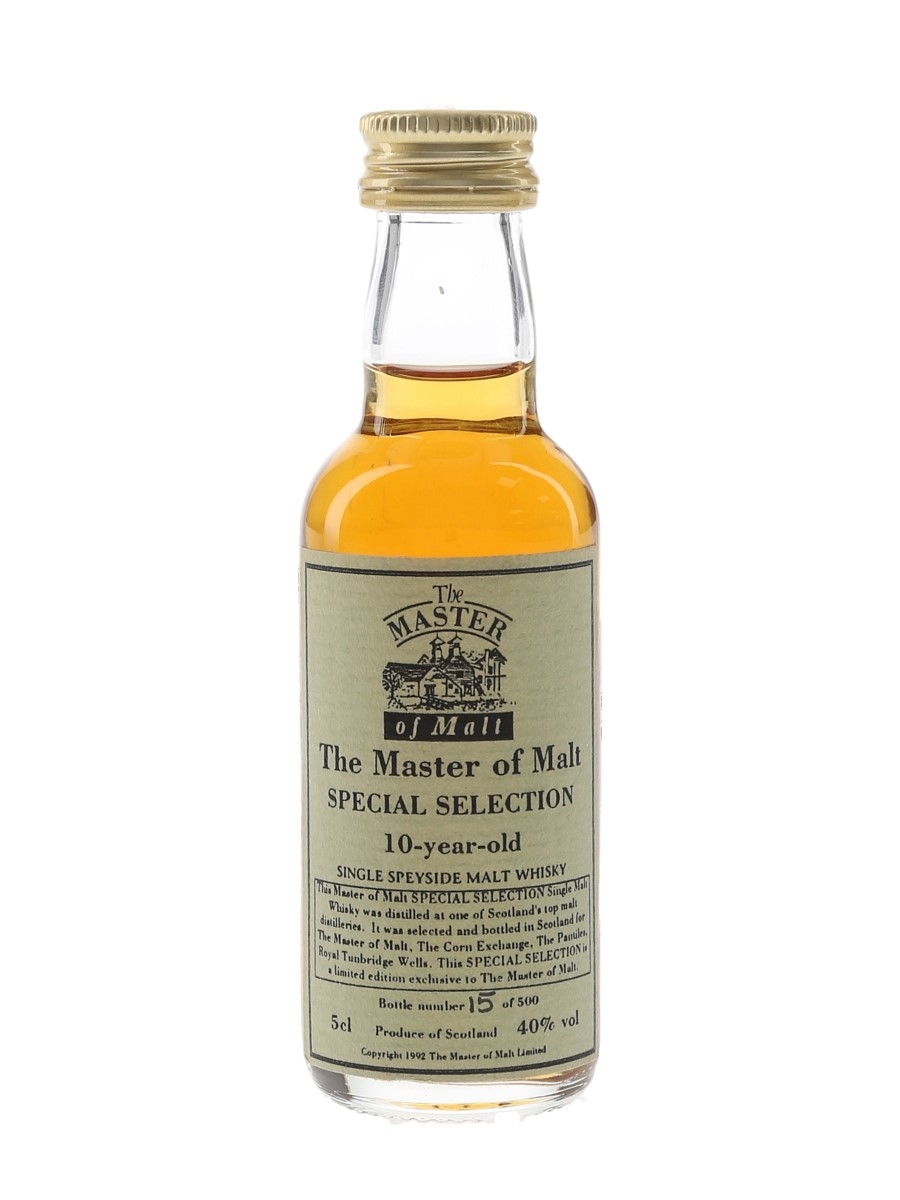 Master Of Malt 10 Year Old Special Selection Single Speyside Malt Whisky 5cl / 40%