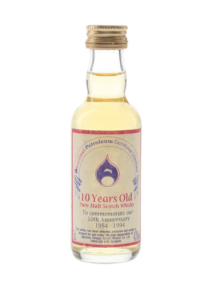Signatory Vintage 10 Year Old 10th Anniversary Of Aberdeen Petroleum Services Limited 5cl / 43%