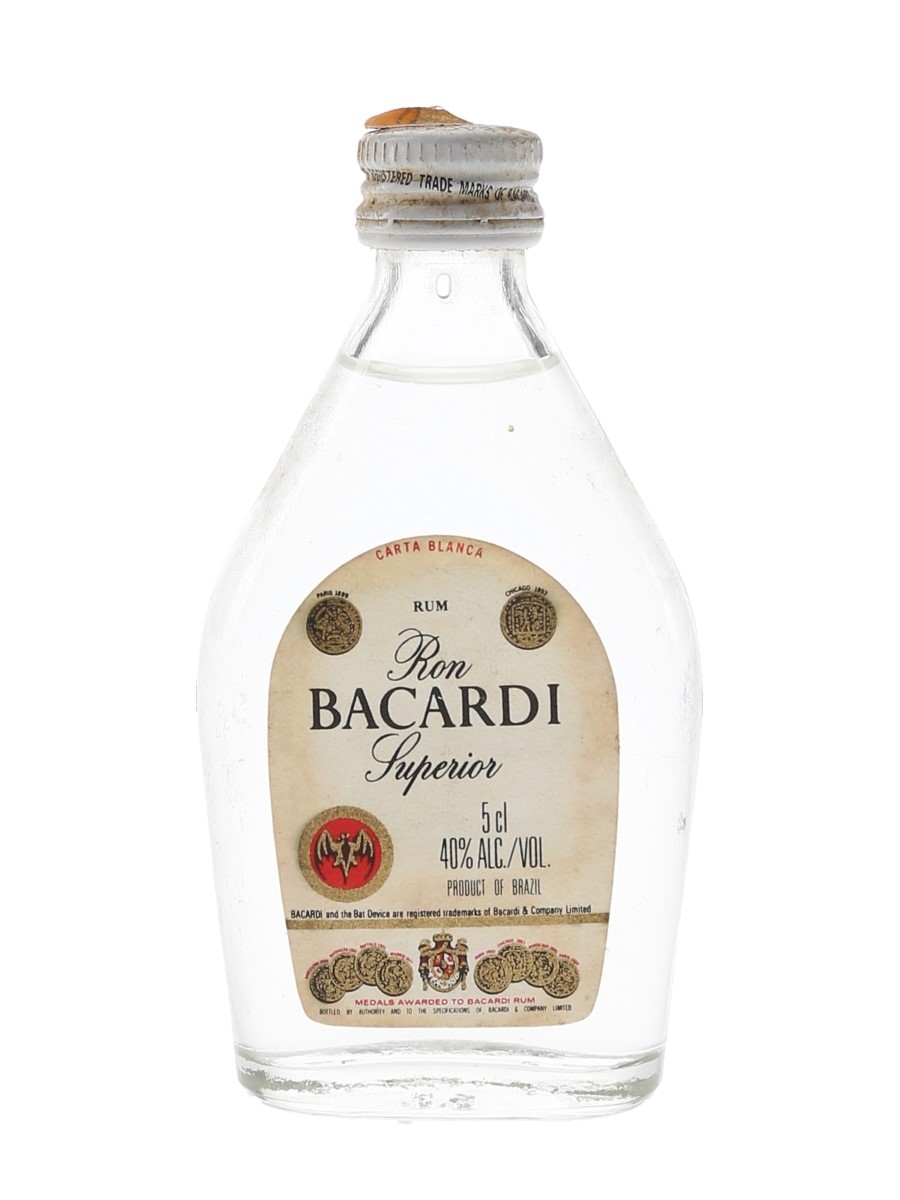Bacardi Carta Blanca Bottled 1980s - Brazil 5cl / 40%