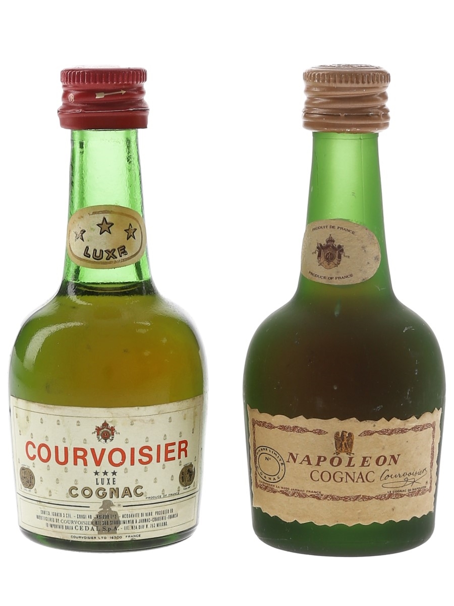 Courvoisier Napoleon & 3 Star Luxe Bottled 1970s - Cedal 2 x 3cl / 40%