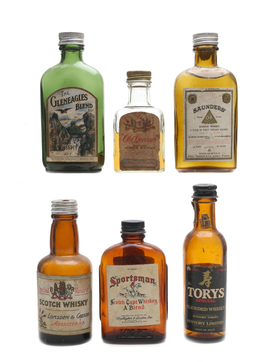 Assorted Whisky Miniatures Incl. Suntory Torys Special 6 x 5cl