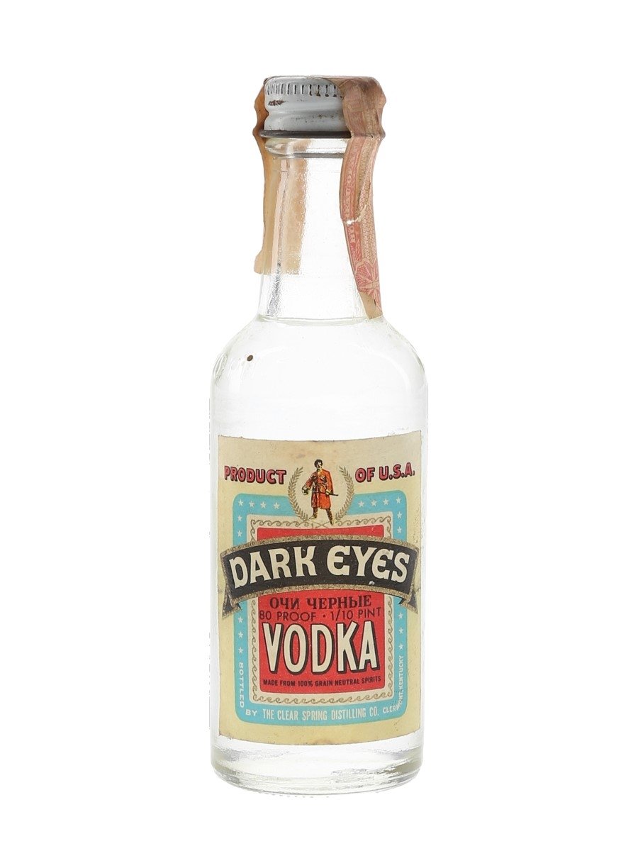 Dark Eyes Vodka Bottled 1960s-1970s - Clear Spring Distilling Co. 4.7cl / 40%