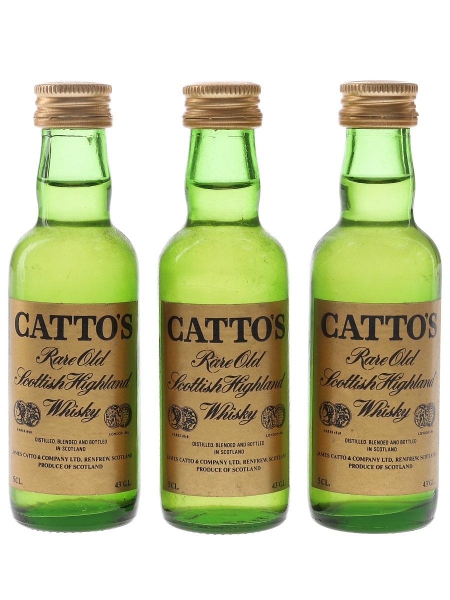Catto's Rare Old Bottled 1980s 3 x 5cl / 43%