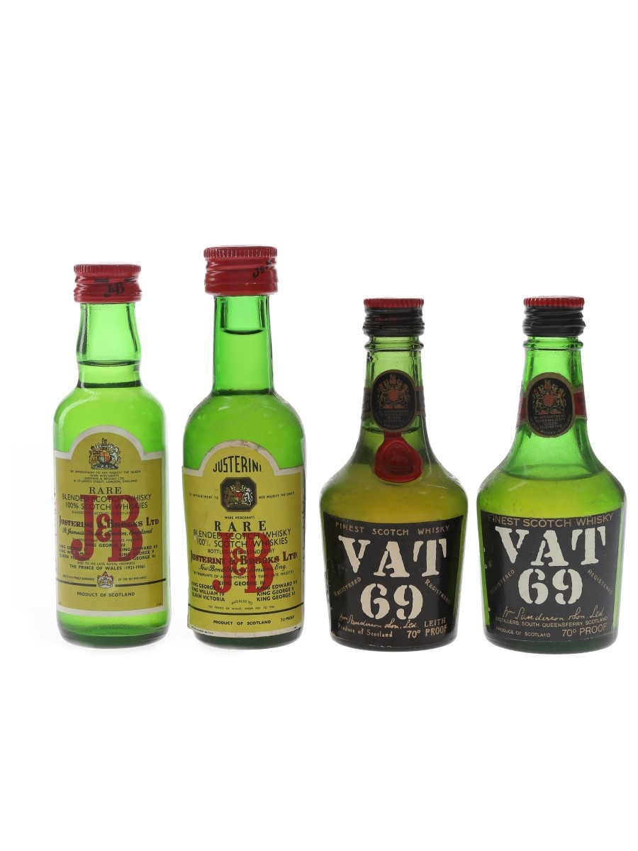 J&B & Vat 69 Bottled 1960s & 1980s 4 x 5cl / 40%