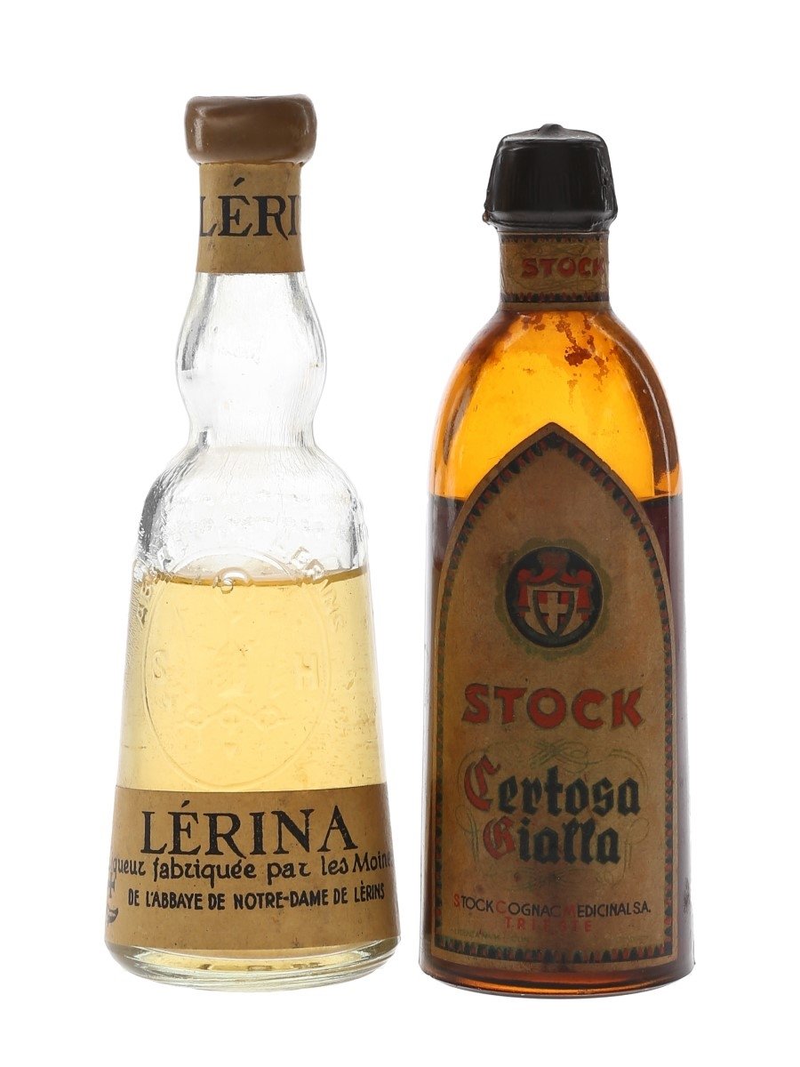 Certosa Gialla & Lerina Bottled 1960s 2 x 5cl
