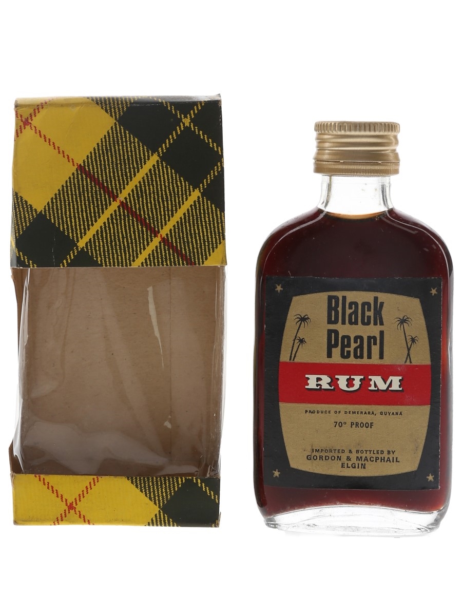 Black Pearl Demerara Rum Bottled 1970s - Gordon & MacPhail 5cl / 40%