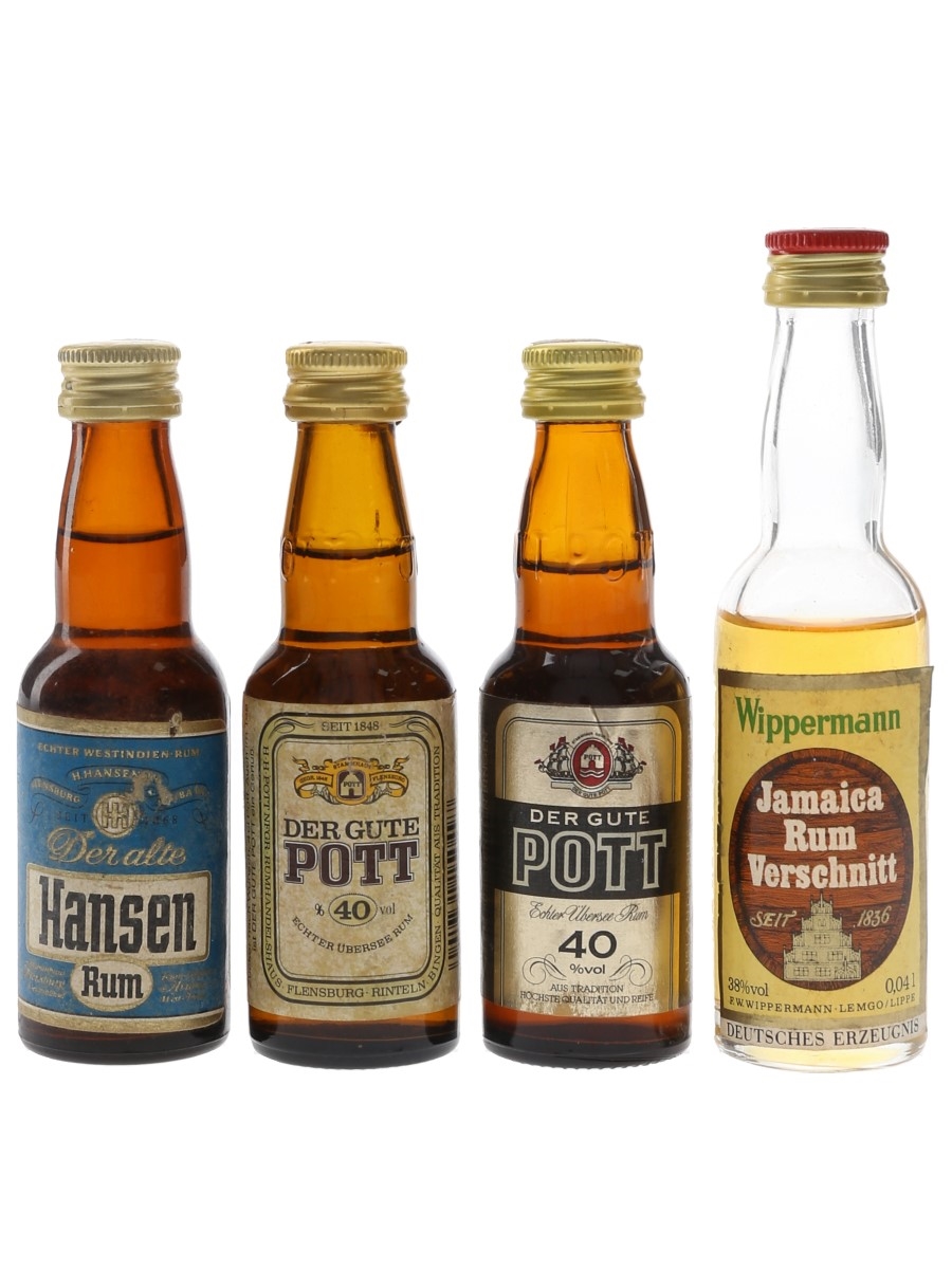 Hansen, Pott & Wippermann Rum  4 x 4cl