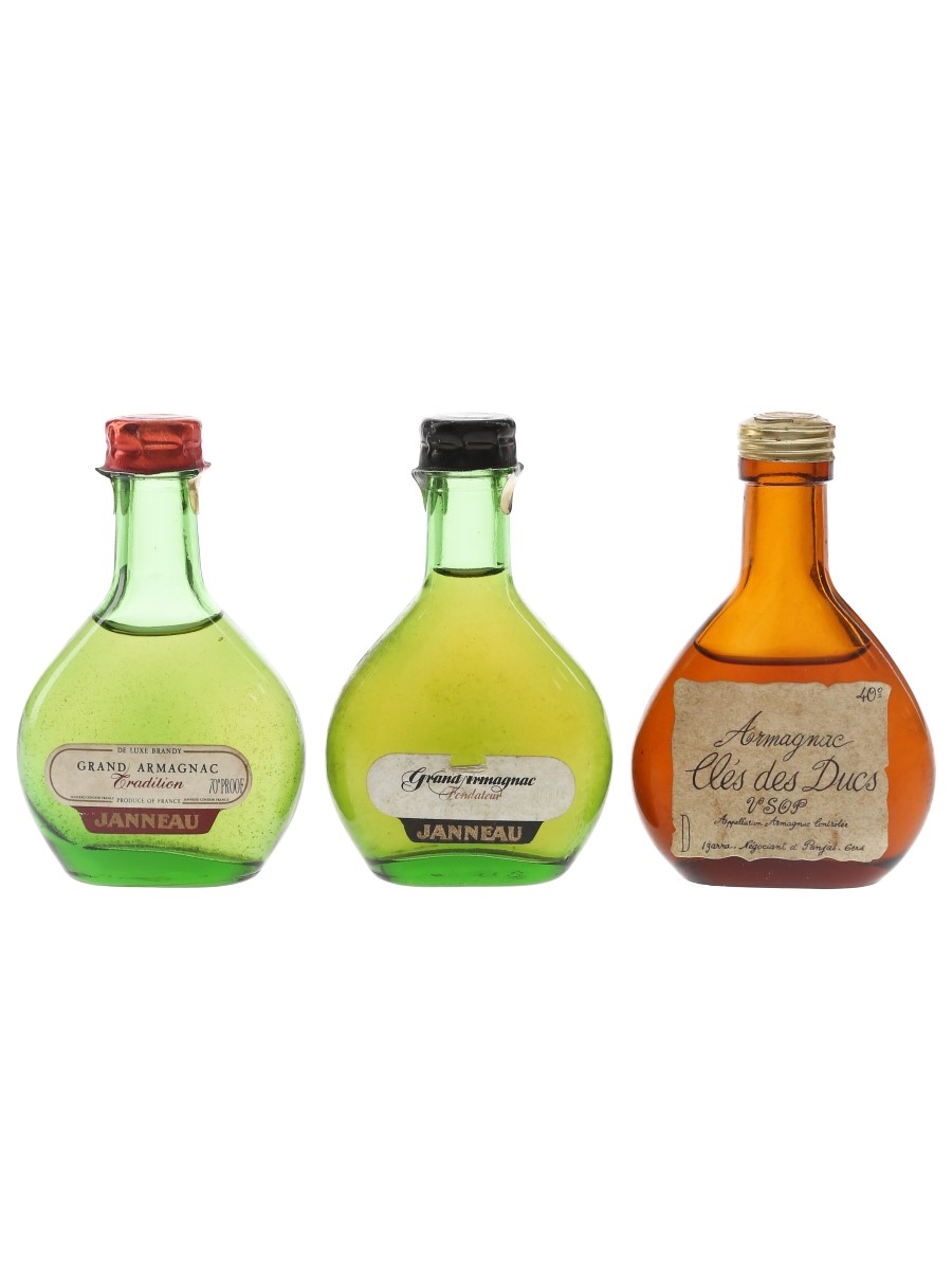 Cles Des Ducs VSOP & Janneau Tradition Bottled 1970s 3 x 3cl / 40%