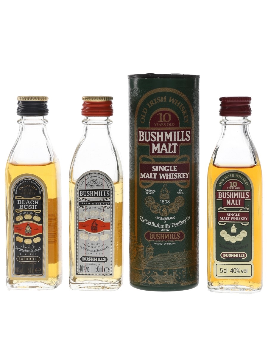 Black Bush & Bushmills Bottled 1980s & 1990s 3 x 5cl / 40%