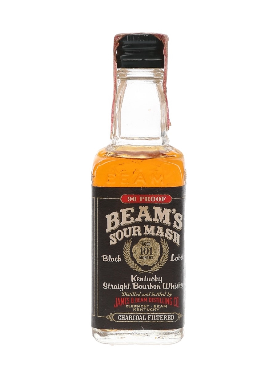 Beam's Sour Mash Black Label Bottled 1970s-1980s 4.7cl / 45%