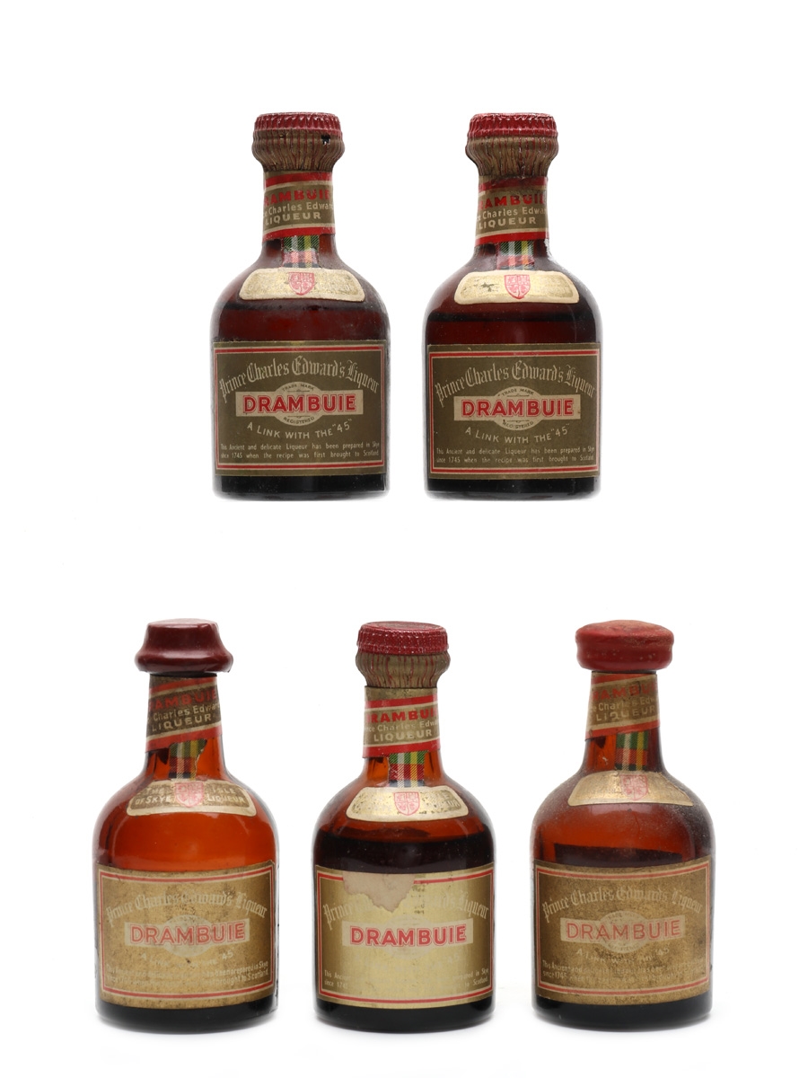 Drambuie Bottled 1950s & 1960s 5 x 5cl / 40%