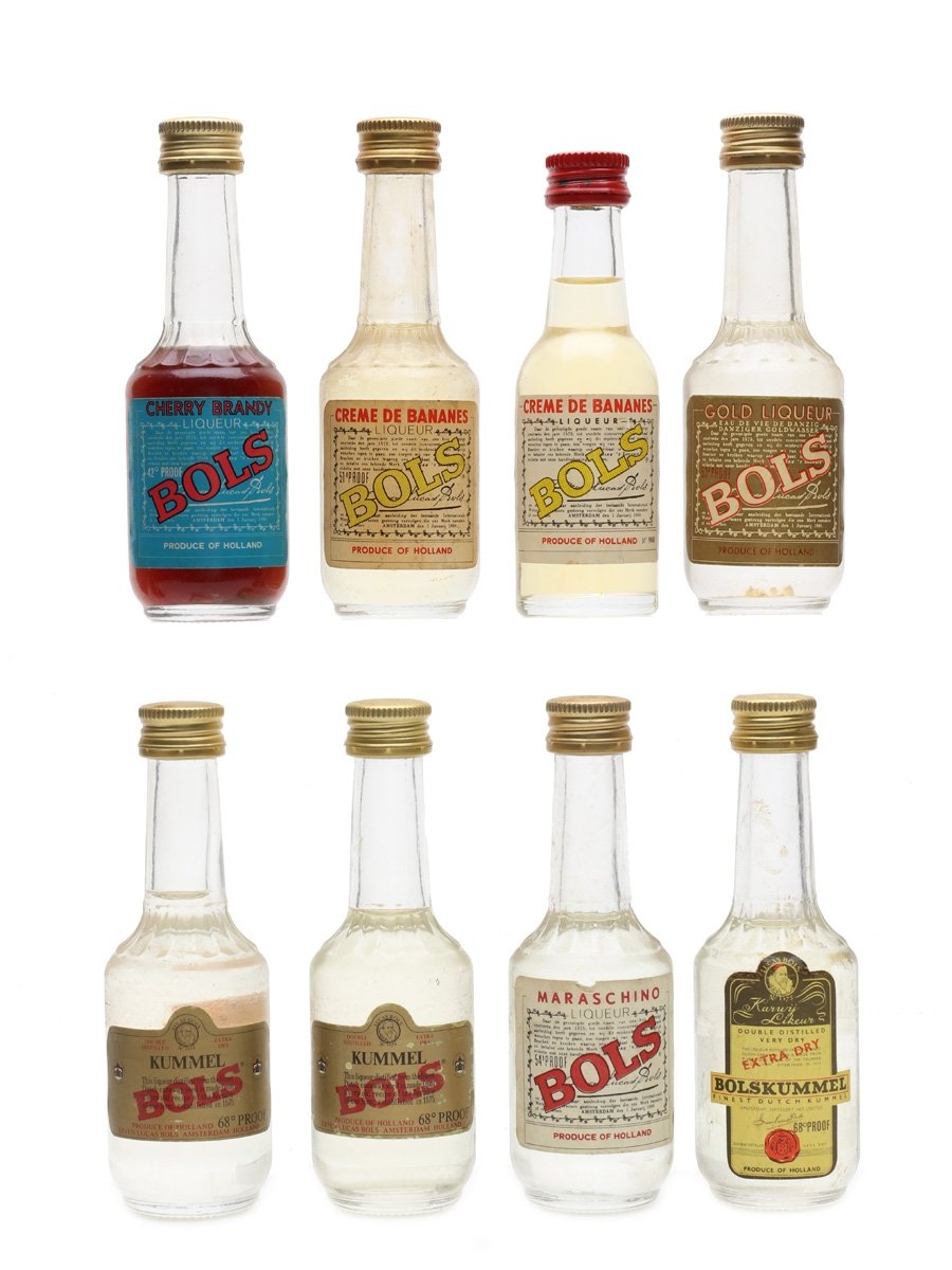 Assorted Bols Liqueurs Bottled 1970s 8 x 3.5cl