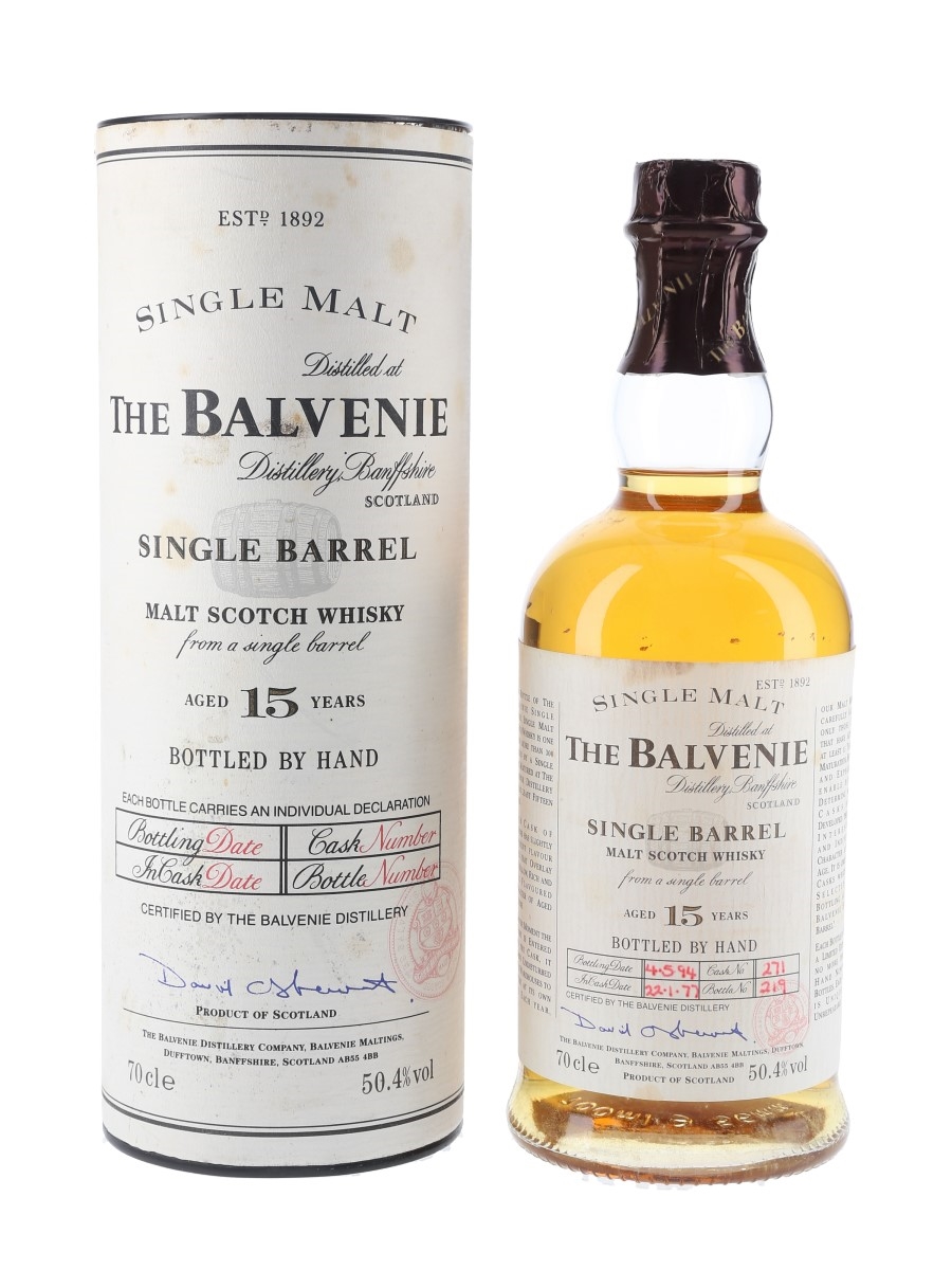 Balvenie 1977 15 Year Old Single Barrel 271 Bottled 1994 70cl / 50.4%