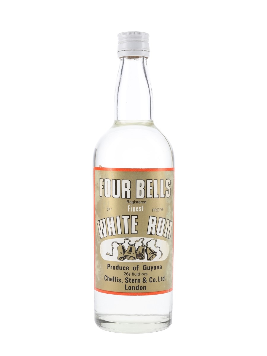 Four Bells Finest White Rum Bottled 1960s-1970s 75.7% / 43%
