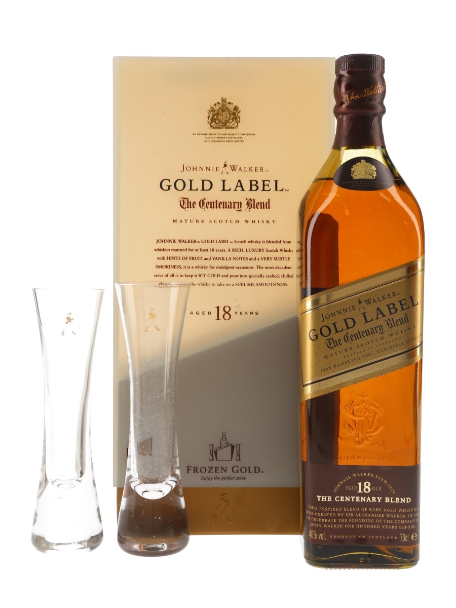 Johnnie Walker Gold Label 18 Year Old Glass Pack - Lot 94768 - Buy