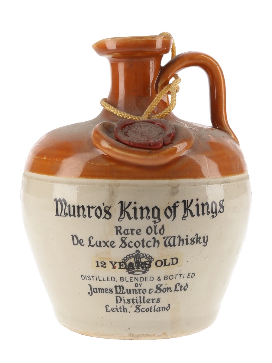 Munro's King Of Kings 12 Year Old Bottled 1970s - Ceramic Decanter 75cl
