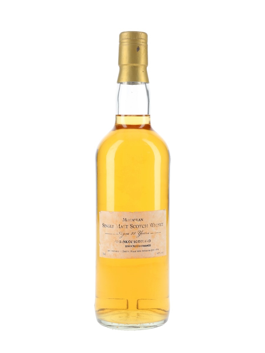 Macallan 25 Year Old Bank Of Scotland Royal Mile Whiskies 70cl / 43%