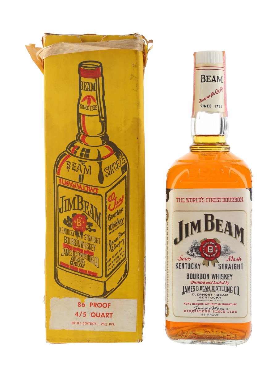 Jim Beam White Label Bottled 1970s - Duty Free 75.7cl / 43%