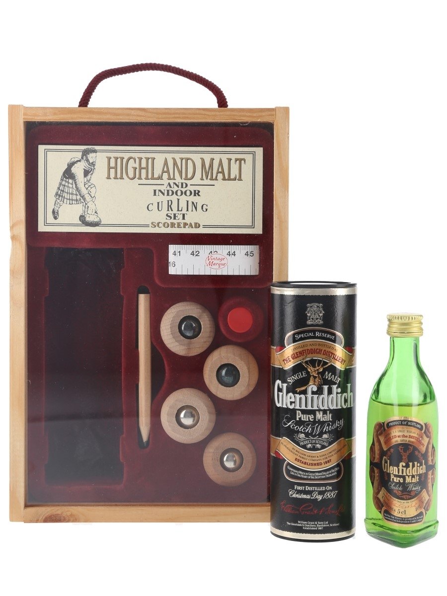 Glenfiddich Pure Malt Indoor Curling Set Vintage Marque 5cl / 40%