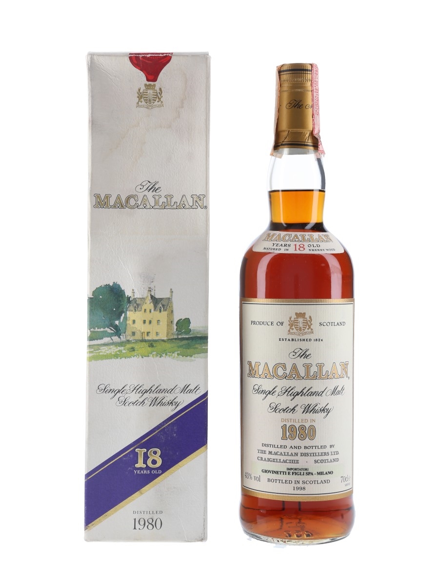 Macallan 1980 18 Year Old Bottled 1998 - Giovinetti 70cl / 43%