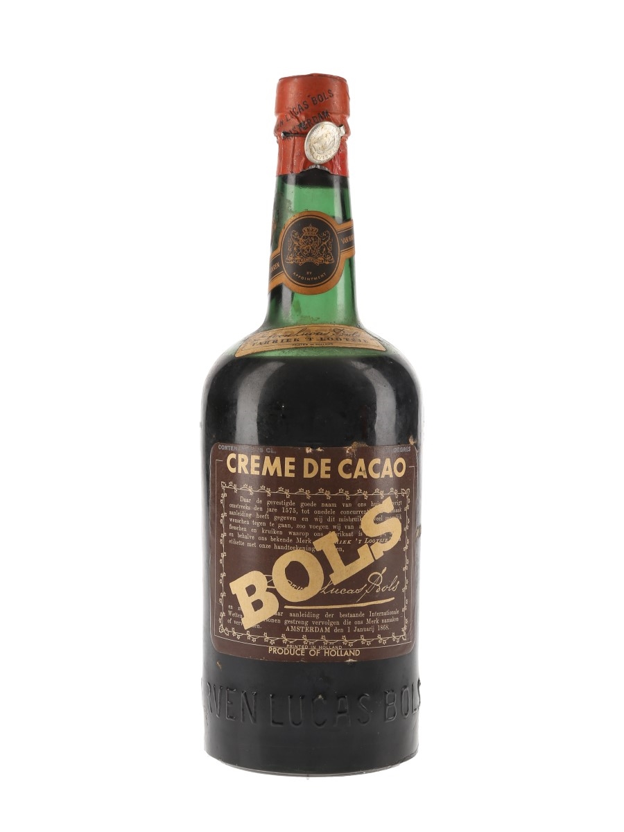 Bols Creme De Cacao Bottled 1940s 75cl / 27%