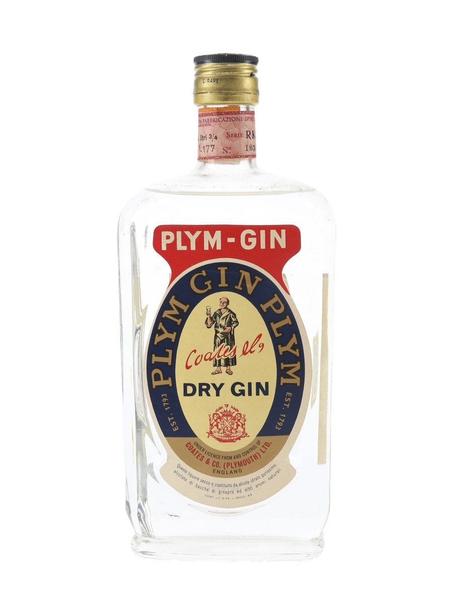 Coates & Co. Plym-Gin Bottled 1960s - Stock 75cl / 43%