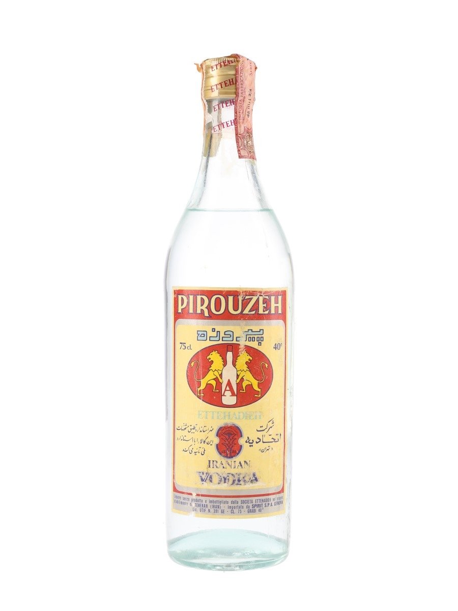 Pirouzeh Ettehadieh Iranian Vodka Bottled 1970s - Spirit 75cl / 40%