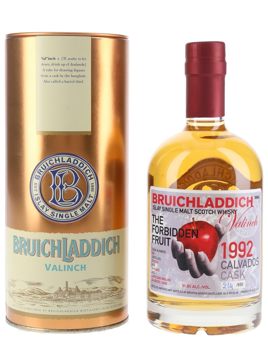Bruichladdich Valinch 1992 19 Year Old The Forbidden Fruit  50cl / 51.6%