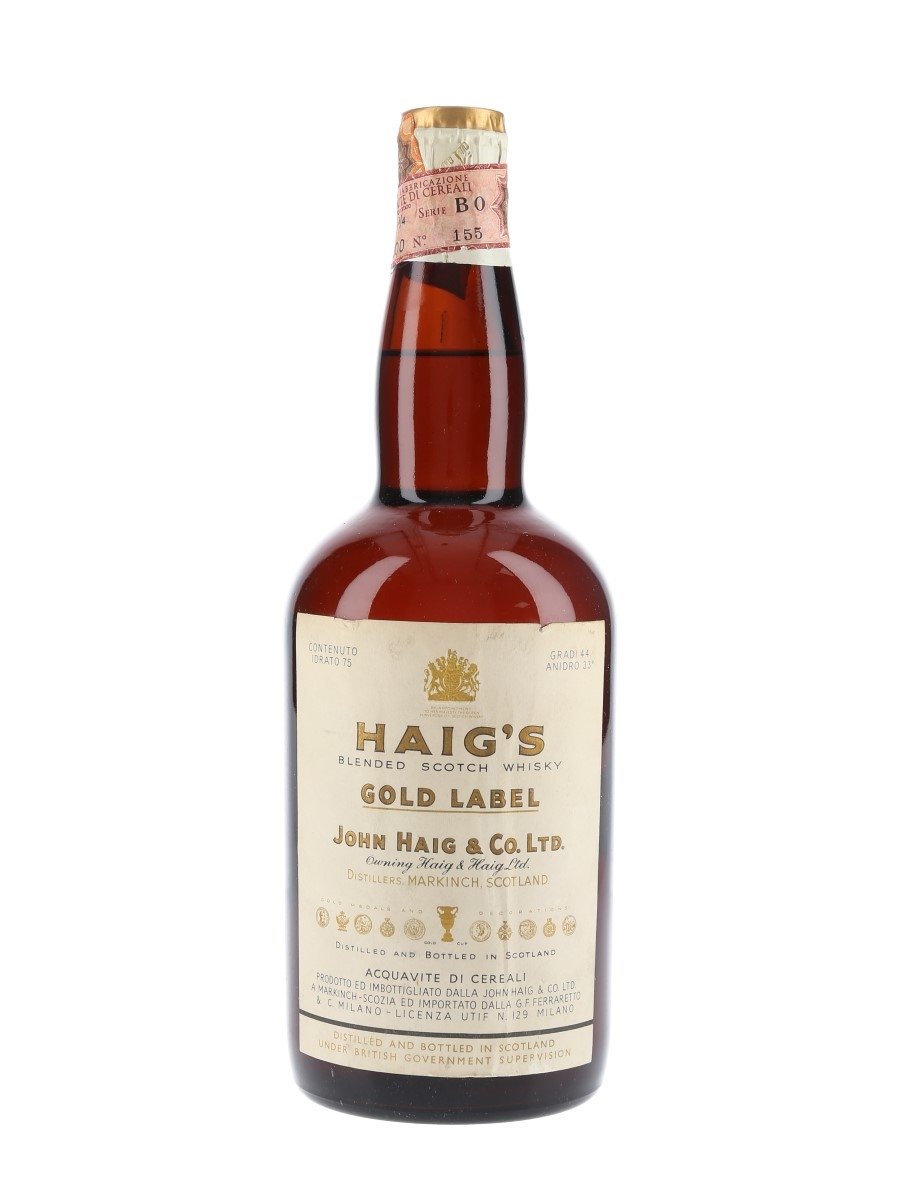Haig's Gold Label Spring Cap Bottled 1960s - Ferraretto 75cl / 44%