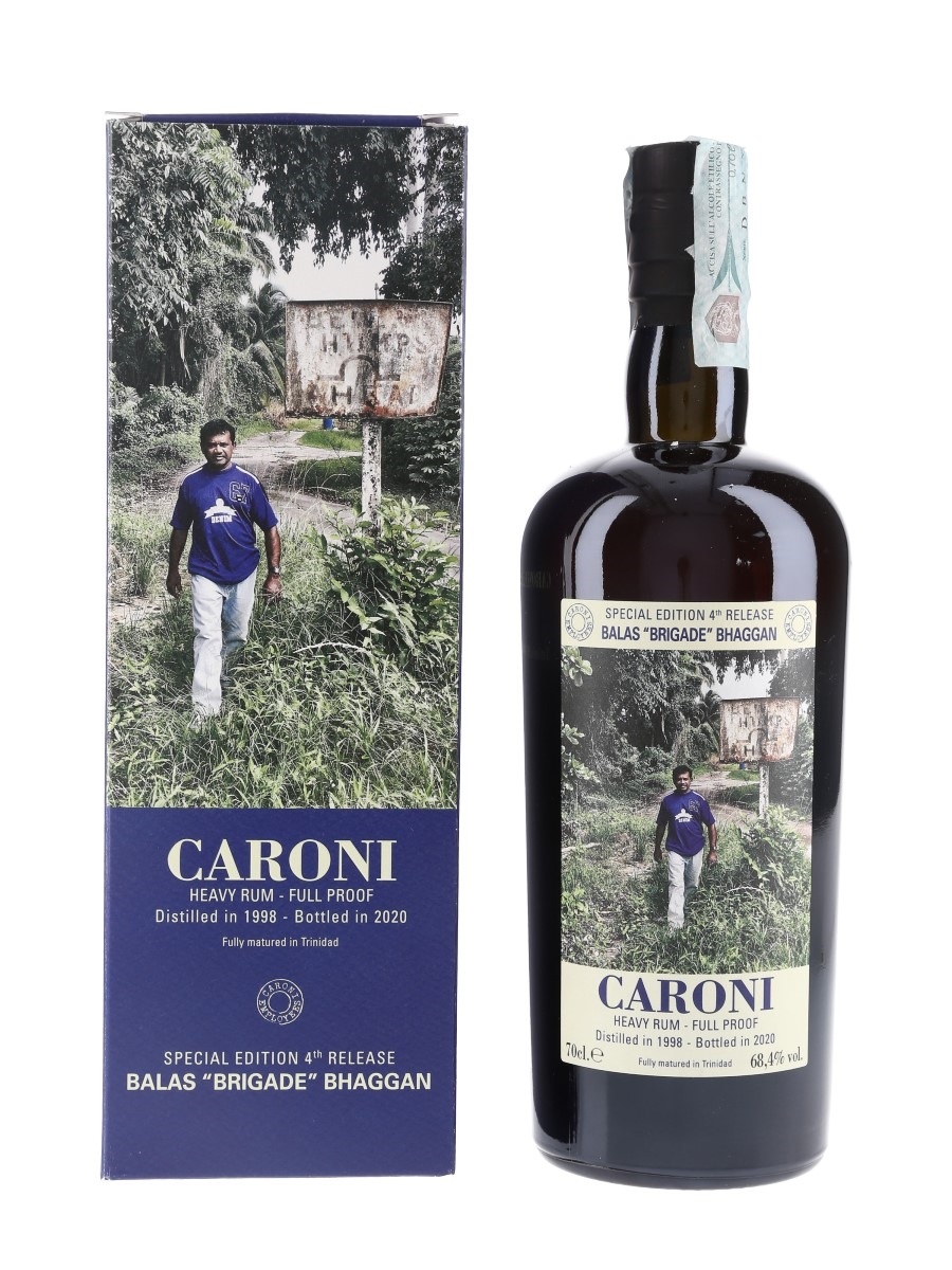 Caroni 1998 Heavy Rum Full Proof 4th Employees Release Bottled 2020 - Balas 'Brigade' Bhaggan 70cl / 68.4%