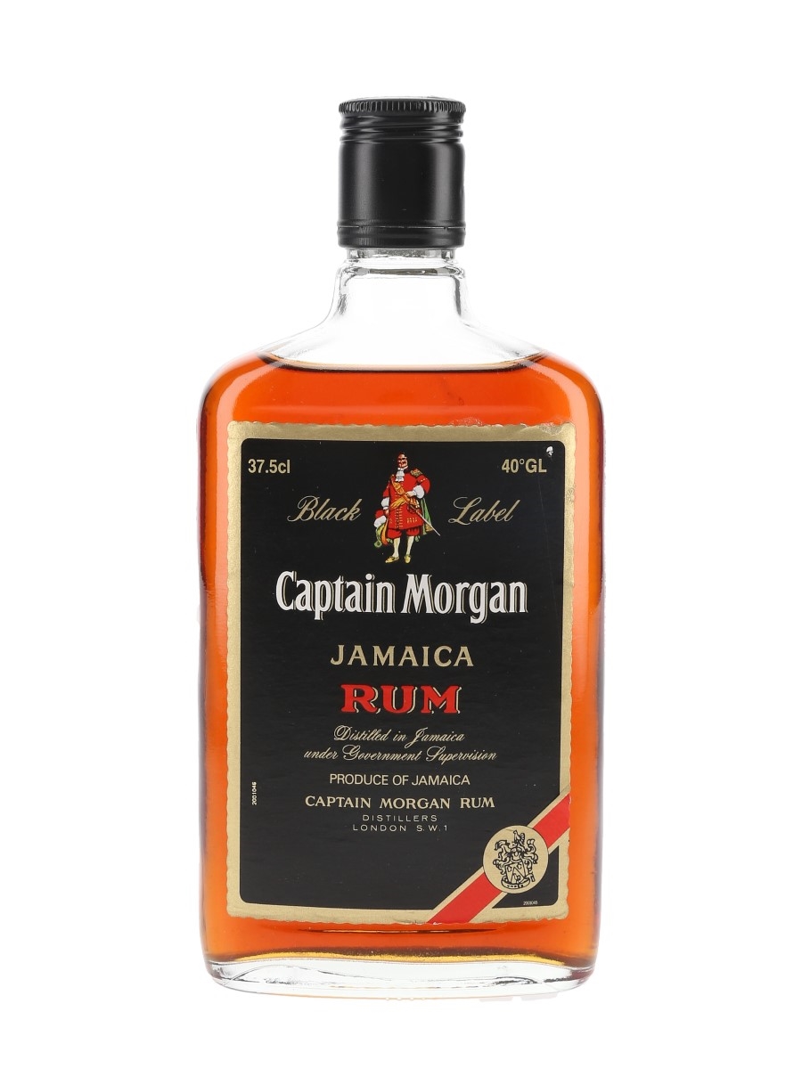Captain Morgan Black Label Jamaica Rum Bottled 1980s 37.5cl / 40%