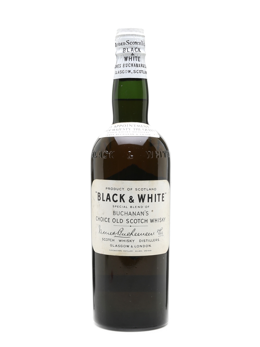 Black & White Spring Cap Bottled 1950s 75cl / 43%