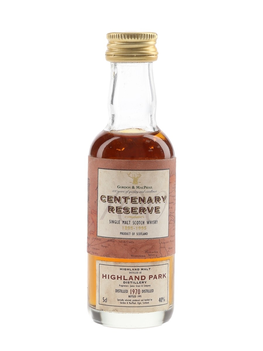 Highland Park 1970 Centenary Reserve Bottled 1995 - Gordon & MacPhail 5cl / 40%